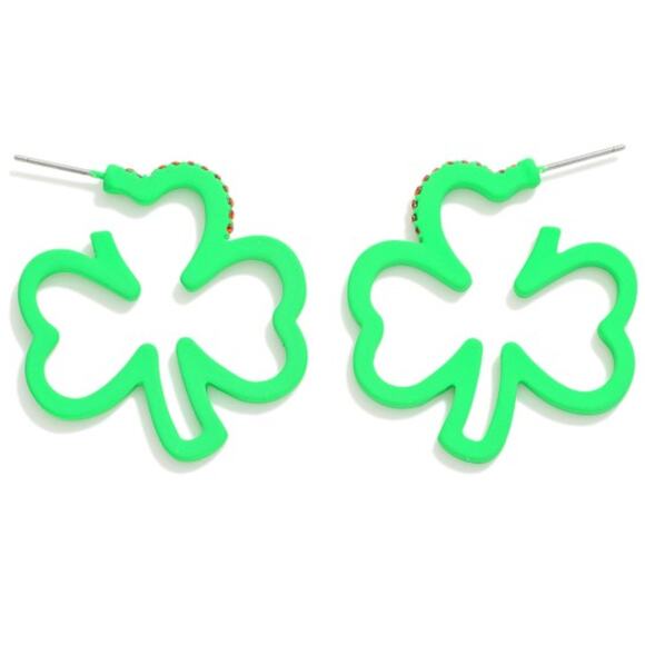 Green Clover Hoops - Picture 1 of 2
